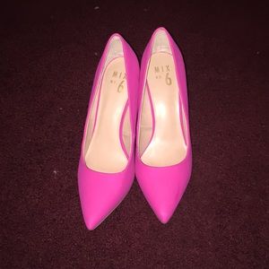Pink heels.